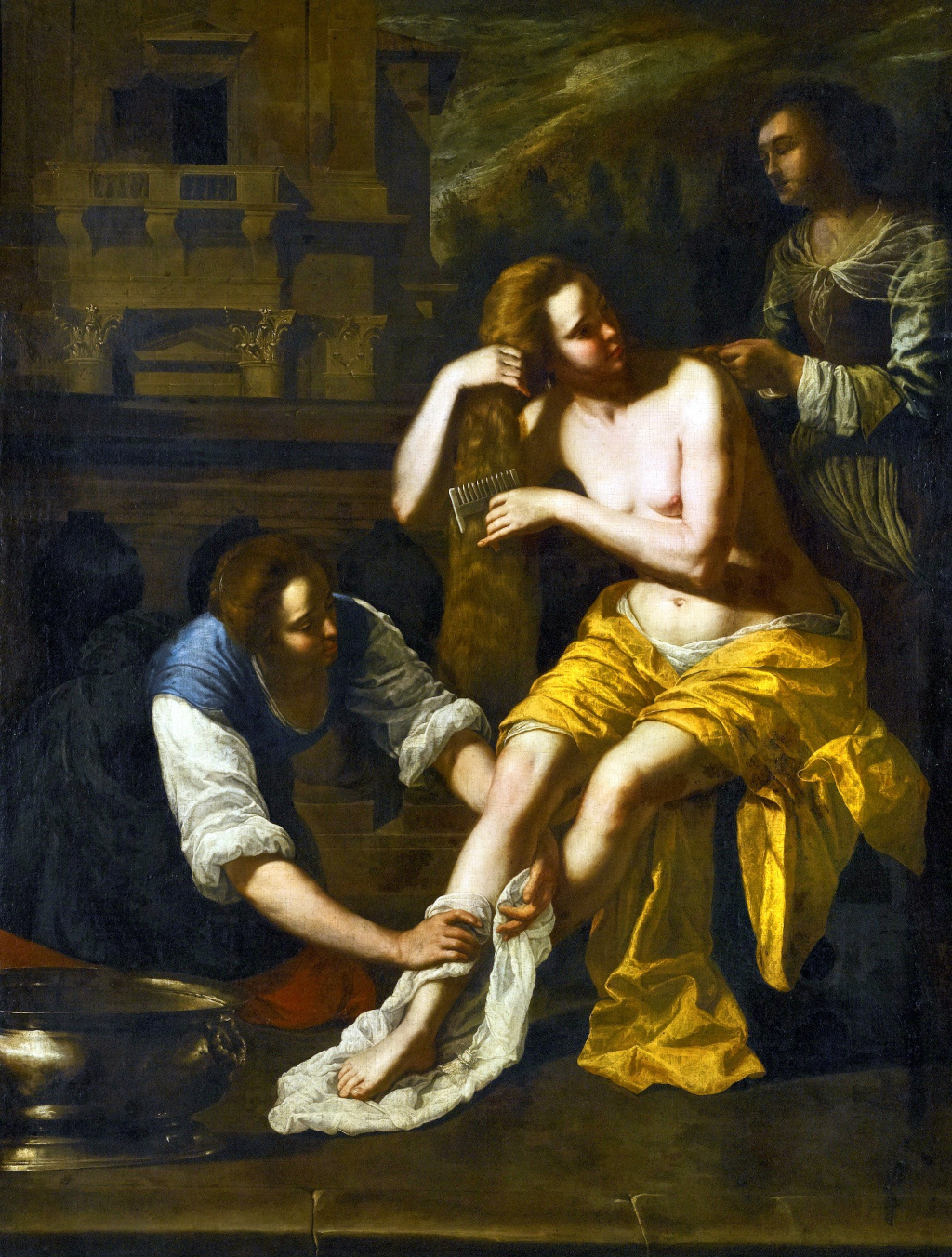 Bathsheba at her Bath in Detail Artemisia Gentileschi